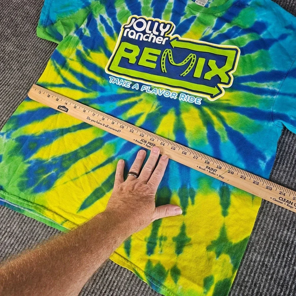Jolly Rancher Remix Shirt Mens XL Multicolor Tie Dye Graphic Tee Candy Colortone